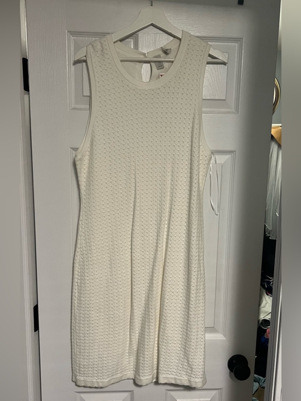 Joie Cream Textured Sleeveless Shift Dress